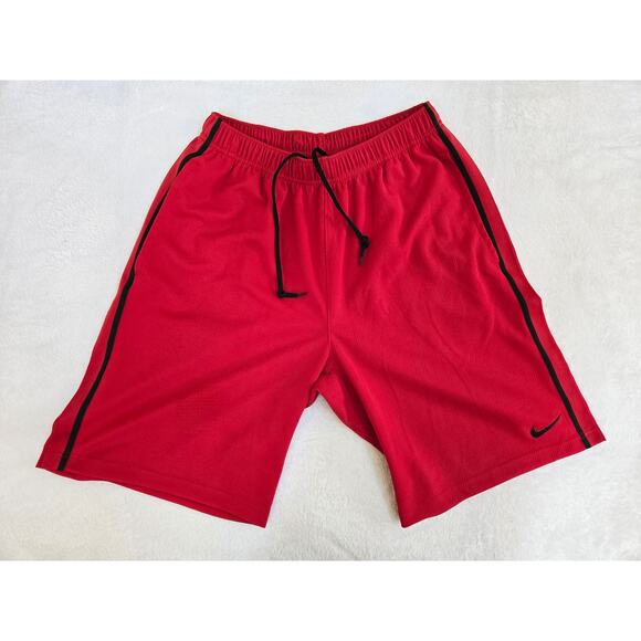 Nike Shorts Adult Mens Medium Red Activewear Pockets Athletic - Picture 1 of 6